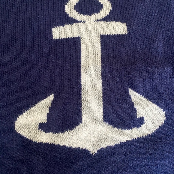 Navy blue with anchor  beach life sweater size extra large - Picture 2 of 4